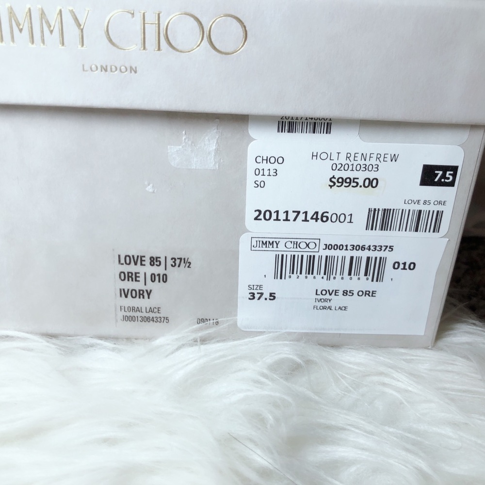 ❤️SOLD❤️new Jimmy Choo LOVE floral lace pumps 37.5 - Picture 9 of 9